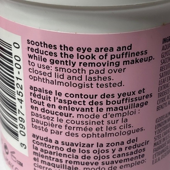 Almay Soothing & De-Puffing Gentle Eye Makeup Remover Pads 14 Tubs DISCONTINUED - Picture 10 of 15